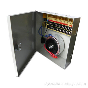 CCTV Power Supply with 18CH Output, 24V AC Output Voltage, 8A Current